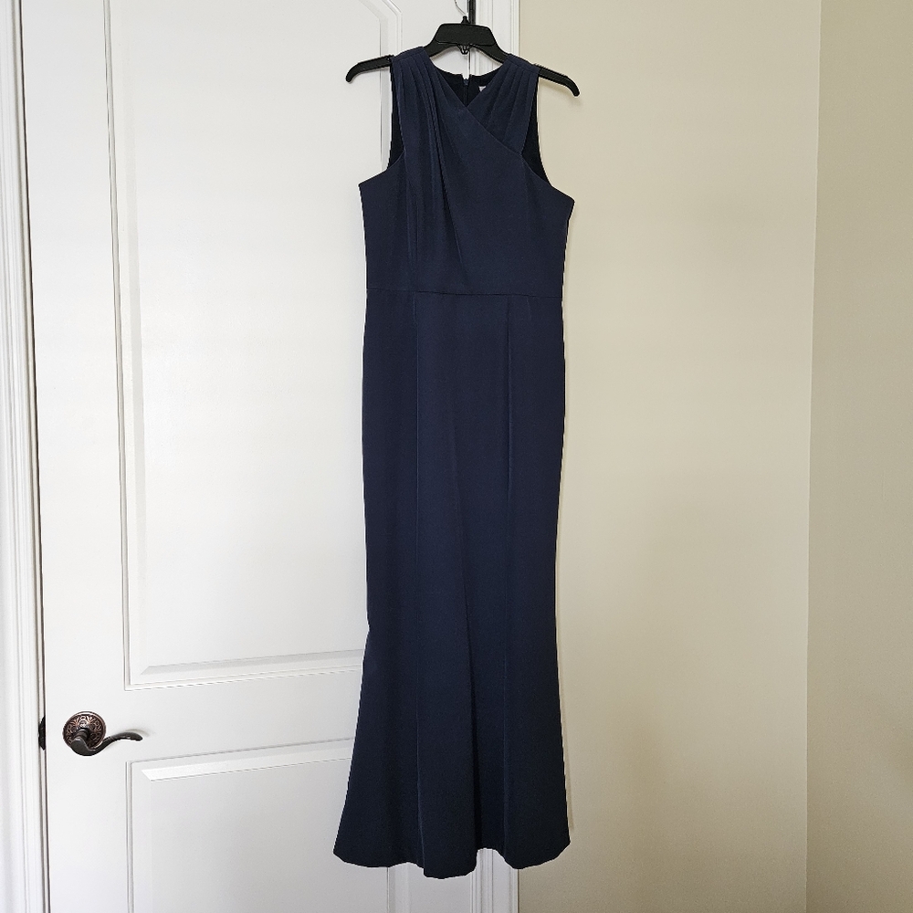 Kay Unger column gown, size 10, Prussian blue - Picture 12 of 14